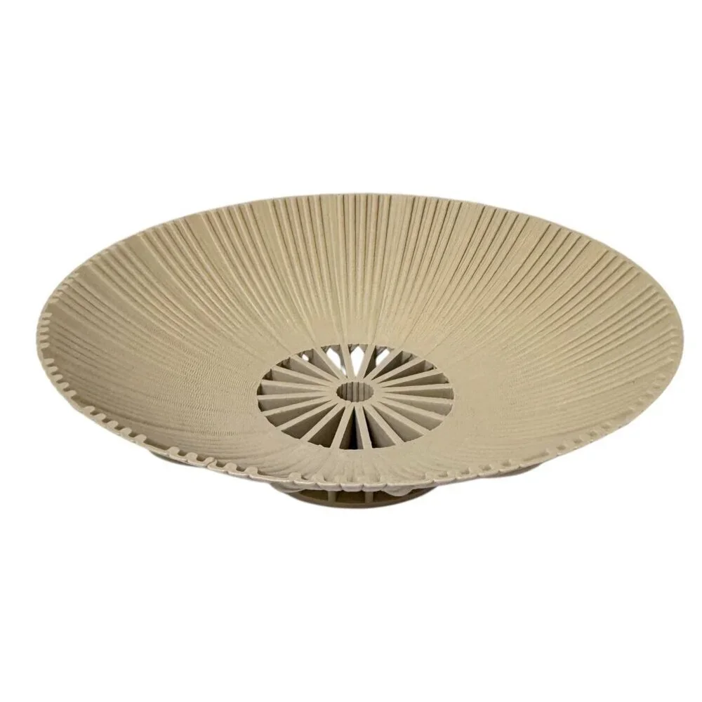 CYRK. DESIGN Radiant Fruit Bowl Beige Tan 10.75